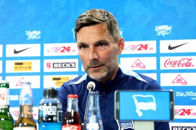 DEU, DFL, 2 FBL Hertha BSC, PK, 07 05 2025, Sportforum, Berlin, DEU, DFL, 2 FBL Hertha BSC, PK, im Bild Cheftrainer Stefan Leitl Hertha BSC Berlin DFL regulations prohibit any use of Photographs as image sequences and or quasi video nordphotoxGmbHx xEngler nph00076