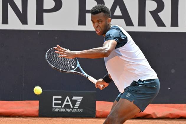 Foto IPP Roberto Ramaccia Roma 7 5 2025 Tennis Internazionali Bnl d’Italia 2025 Nella foto Giovanni Mpetshi Perricard (FRA) in azione durante la partita Italy Photo Press - World Copyright Roma italy Italia ITALY  Copyright: xR4924_italyphotopressx
