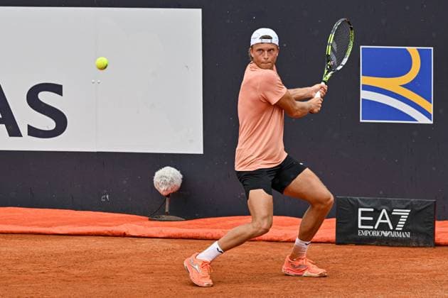 Foto IPP Roberto Ramaccia Roma 7 5 2025 Tennis Internazionali Bnl d’Italia 2025 Nella foto Alexandre Muller (FRA) in azione durante la partita Italy Photo Press - World Copyright Roma italy Italia ITALY  Copyright: xR4924_italyphotopressx