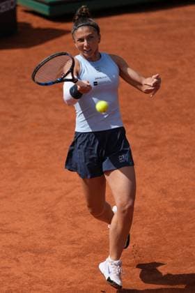 Sara Errani of Italy at the Internazionali BNL d Italia 2025 tennis tournament at Foro Italico in Rome, Italy on 5 7, 2025. AntoniettaxBaldassarre