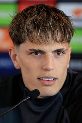 Manchester United, ManU 07 05 2025. press conference, PK, Pressekonferenz Alejandro Garnacho (17) of Manchester United during the Press Conference for Manchester United at Carrington, Manchester, United Kingdom on 7 May 2025. Manchester Carrington United Kingdom Editorial use only , Copyright: xConorxMolloyx PSI-22029-0083