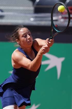 Elisabetta Cocciaretto (ITA) during the 2th round against Elina Avanesyan (ARM) of the WTA, Tennis Damen Master 1000 Internazionali BNL d™Italia tournament at Foro Italico on May 07, 2025 (Alfredo Falcone LaPresse)  Copyright: xAlfredoxFalcone LaPressex