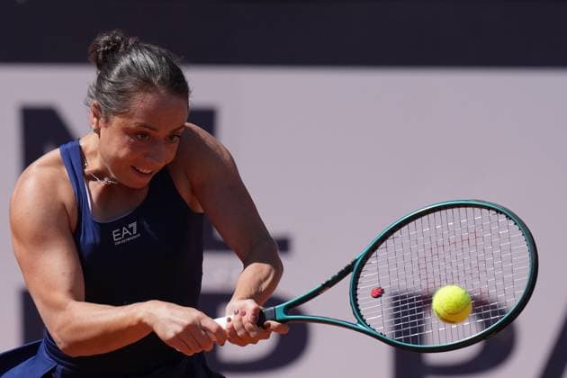 Elisabetta Cocciaretto (ITA) during the 2th round against Elina Avanesyan (ARM) of the WTA, Tennis Damen Master 1000 Internazionali BNL d™Italia tournament at Foro Italico on May 07, 2025 (Alfredo Falcone LaPresse)  Copyright: xAlfredoxFalcone LaPressex