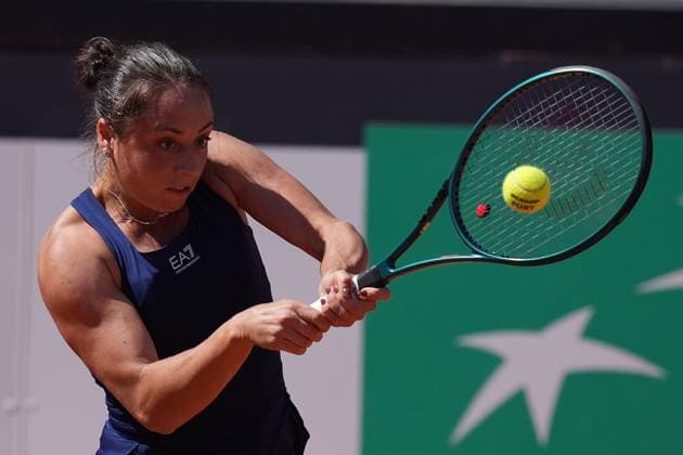 Elisabetta Cocciaretto (ITA) during the 2th round against Elina Avanesyan (ARM) of the WTA, Tennis Damen Master 1000 Internazionali BNL d™Italia tournament at Foro Italico on May 07, 2025 (Alfredo Falcone LaPresse)  Copyright: xAlfredoxFalcone LaPressex