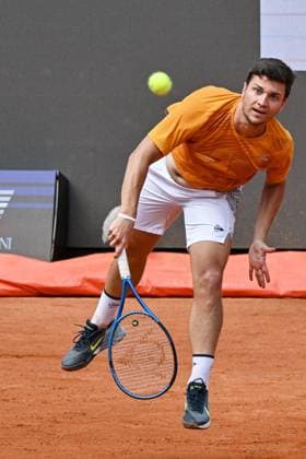 Foto IPP Roberto Ramaccia Roma 7 5 2025 Tennis Internazionali Bnl d’Italia 2025 Nella foto Miomir Kecmanovic in azione durante la partita Italy Photo Press - World Copyright Roma italy Italia ITALY  Copyright: xR4924_italyphotopressx