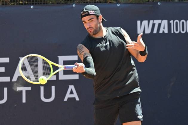 Foto IPP Roberto Ramaccia Roma 7 5 2025 Tennis Internazionali Bnl d’Italia 2025 Nella foto Matteo Berrettini (ITA) durante allenamento agli Internazionali di Tennis di Roma Italy Photo Press - World Copyright Roma italy Italia ITALY  Copyright: xR4924_italyphotopressx
