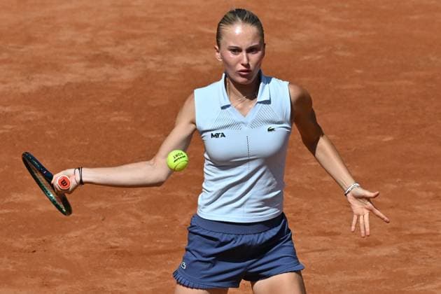 Foto IPP Roberto Ramaccia Roma 7 5 2025 Tennis Internazionali Bnl d’Italia 2025 Nella foto Polina Kudermetova in action during the match Italy Photo Press - World Copyright Roma italy Italia ITALY  Copyright: xR4924_italyphotopressx