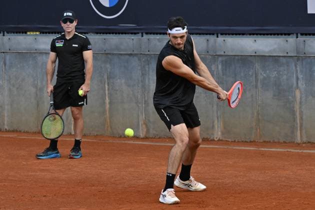 Foto IPP Roberto Ramaccia Roma 7 5 2025 Tennis Internazionali Bnl d’Italia 2025 Nella foto Taylor Fritz (USA) durante allenamento Italy Photo Press - World Copyright Roma italy Italia ITALY  Copyright: xR4924_italyphotopressx