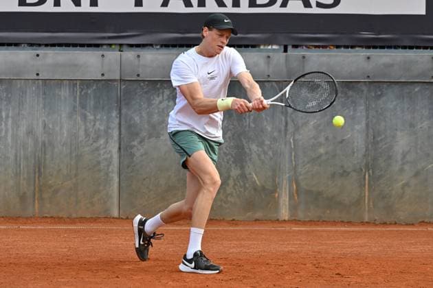 Foto IPP Roberto Ramaccia Roma 7 5 2025 Tennis Internazionali Bnl d’Italia 2025 Nella foto Jannik Sinner (ITA) durante allenamento Italy Photo Press - World Copyright Roma italy Italia ITALY  Copyright: xR4924_italyphotopressx