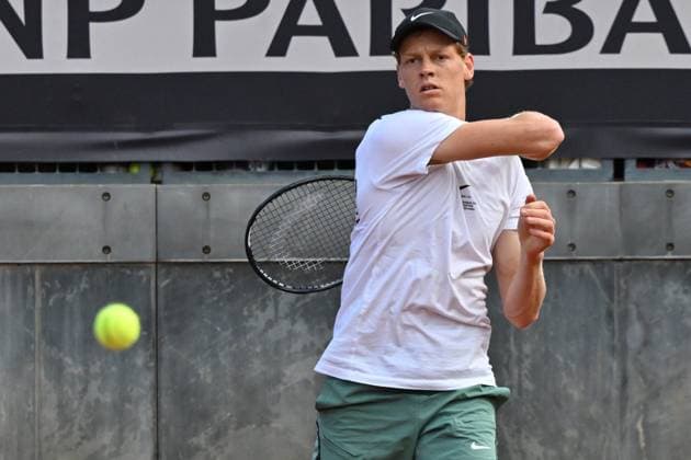 Foto IPP Roberto Ramaccia Roma 7 5 2025 Tennis Internazionali Bnl d’Italia 2025 Nella foto Jannik Sinner (ITA) durante allenamento Italy Photo Press - World Copyright Roma italy Italia ITALY  Copyright: xR4924_italyphotopressx