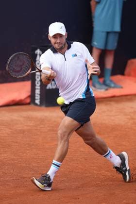 Dusan Lajovic (SRB) during the 2th round against Yoshihito Nishioka (JPN) of the WTA, Tennis Damen Master 1000 Internazionali BNL d™Italia tournament at Foro Italico on May 07, 2025 (Alfredo Falcone LaPresse)  Copyright: xAlfredoxFalcone LaPressex