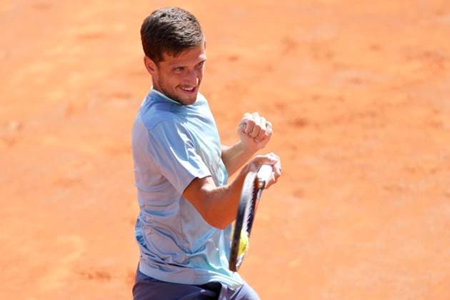 Vit Kopriva of Czech Republic during the match against Quentin Halys of France at the Internazionali BNL d Italia 2025 tennis tournament at Foro Italico in Rome, Italy on May 7, 2024. Vit Kopriva won 6-4, 6-3. AntoniettaxBaldassarre
