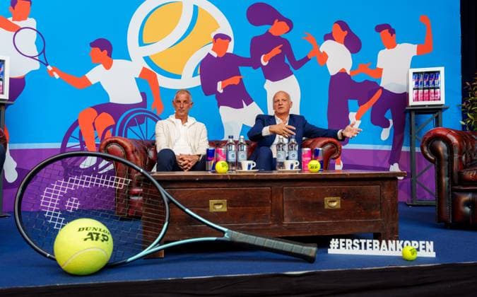 TENNIS - ATP, Tennis Herren Erste Bank Open VIENNA,AUSTRIA,07.MAY.25 - TENNIS - ATP World Tour, Erste Bank Open, preview, press conference, PK, Pressekonferenz Image shows Thomas Muster and tournament director Herwig Straka.  GEPAxpictures xEdgarxEisner