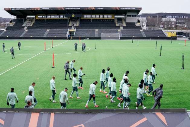 Training for the European League semi-final Bodo 20250507 at Tottenham Hotspurs training session on the day of the European League semi-final against Bodo Glimt at Aspmyra Stadium Photo Stian Lysberg Solum NTB Bodo Norway EDITORIAL USE ONLY RESTRICTED USE FOR BETTING COMPANIES  Copyright: xStianxLysbergxSolumx xNTBx