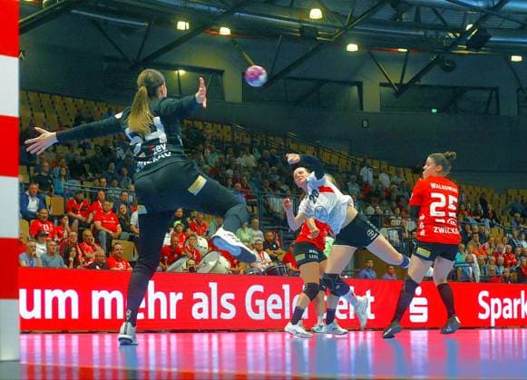 Handball, HBF, Playdown, BSV Sachsen Zwickau - Bayer Leverkusen