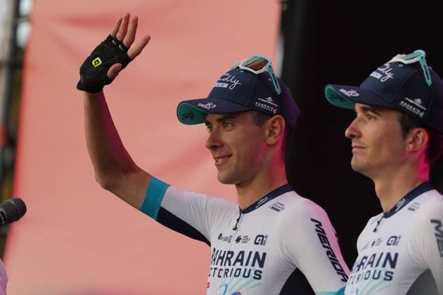 Antonio Tiberi during the teams presentation ahead of the Giro d™Italia cycling race in Tirana. The race starts on Friday, May 9, with the first stage over 160 km, from Durazzo (Durres) to Tirana (Tirane), Albania- Wednesday, May 7, 2025. - cycling.  Copyright: xGianxMattiaxD Alberto LaPressex