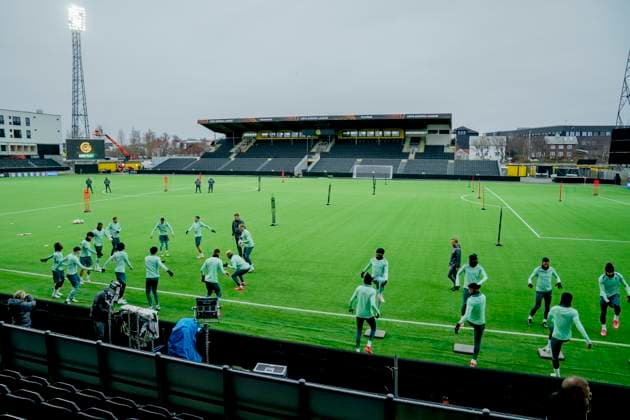 Training for the European League semi-final Bodo 20250507 Tottenham Hotspur training on the day of the European League semi-final against Bodo Glimt at Aspmyra Stadium Photo Stian Lysberg Solum NTB Bodo Norge EDITORIAL USE ONLY RESTRICTED USE FOR BETTING COMPANIES  Copyright: xStianxLysbergxSolumx xNTBx
