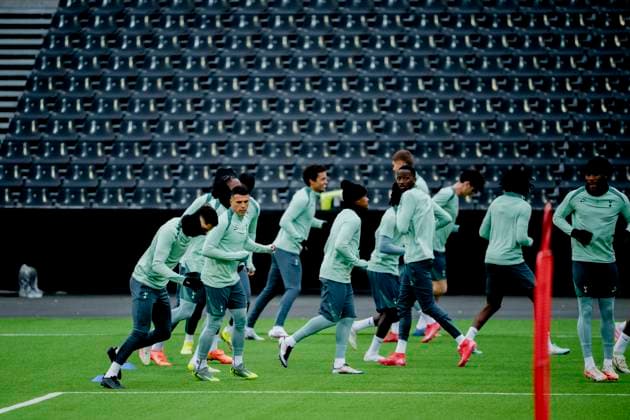 Training for the European League semi-final Bodo 20250507 Tottenham Hotspur training on the day of the European League semi-final against Bodo Glimt at Aspmyra Stadium Photo Stian Lysberg Solum NTB Bodo Norge EDITORIAL USE ONLY RESTRICTED USE FOR BETTING COMPANIES  Copyright: xStianxLysbergxSolumx xNTBx