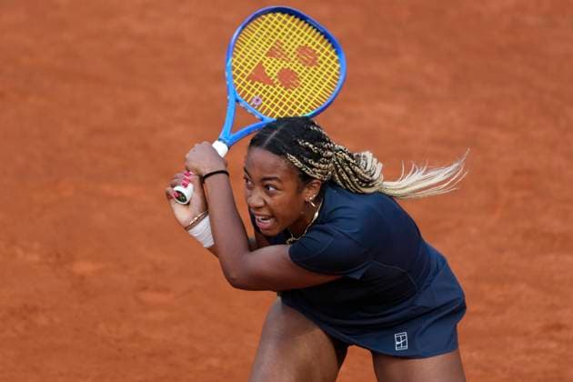 Tyra Caterina Grant of Italy during the match against Antonia Ruzic of Croatia at the Internazionali BNL d Italia 2025 tennis tournament at Foro Italico in Rome, Italy on May 7, 2025. AntoniettaxBaldassarre