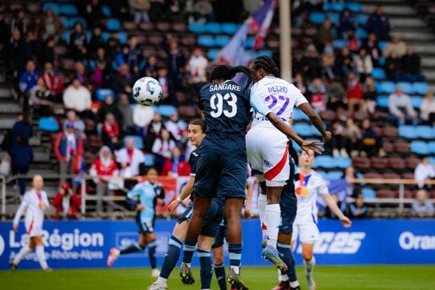 Vicky Becho (27 Olympique Lyonnais) in action during the D1 Arkema game between Olympique Lyonnais and Le Havre Athletic Club at Stade Pierre Rajon in Bourgoin-Jallieu, France. (Pauline FIGUET SPP) Copyright: xPaulinexFIGUETx xSPPx spp-en-PaFiSp-PF_OLHAC3154