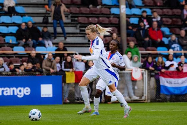 Ada Hegerberg (14 Olympique Lyonnais) in action during the D1 Arkema game between Olympique Lyonnais and Le Havre Athletic Club at Stade Pierre Rajon in Bourgoin-Jallieu, France. (Pauline FIGUET SPP) Copyright: xPaulinexFIGUETx xSPPx spp-en-PaFiSp-PF_OLHAC3180