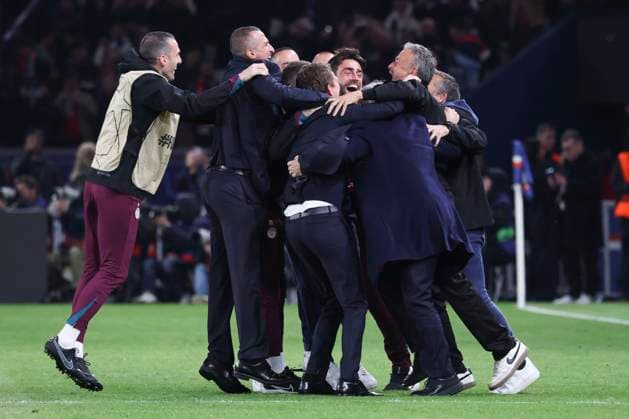 FOOTBALL : Paris Saint Germain Vs Arsenal - Ligue des Champions - 07 05 2025 Joie Paris Saint Germain - Luis Enrique (PSG) ParisFrance  Copyright: xMichtofx