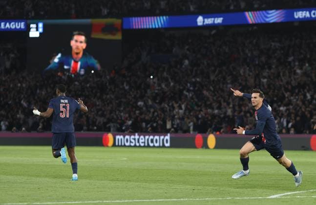 Paris Saint-Germain v Arsenal FC - UEFA Champions League 2024 25 Semi Final Second Leg Fabian Ruiz of Paris Saint-Germain celebrates 1st goal during the UEFA Champions League 2024 25 Semi Final Second Leg match between Paris Saint-Germain and Arsenal FC at Parc des Princes on May 7, 2025 in Paris, France. Paris Parc des Princes France France Copyright: xNealxSimpson Sportsphoto APLx 14126543