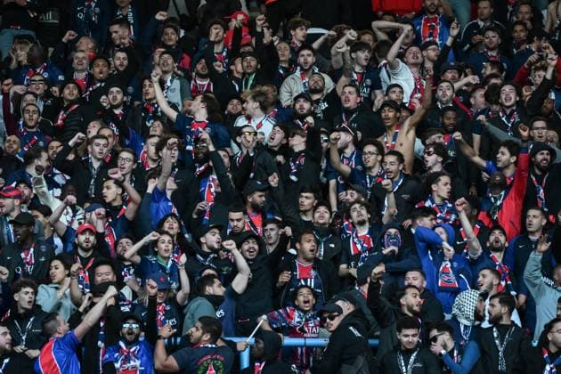 Champions League PSG vs Arsenal FC - FA Paris Saint-Germain’s supporters cheer during the UEFA Champions League football match between Paris Saint-Germain and Arsenal FC at the Parc des Princes Stadium in Paris on May 7, 2025. Photo by Firas Abdullah ABACAPRESS.COM Paris Ile-de-France France  Copyright: xAbdullahxFiras ABACAx