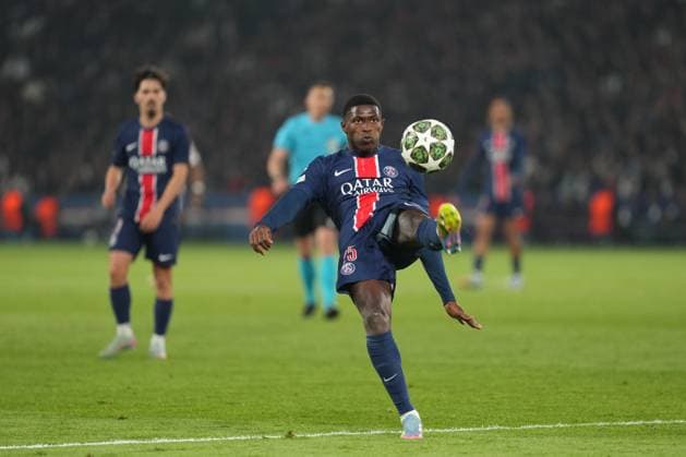 Nuno Mendes of PSG Paris Saint-Germain v Arsenal, UEFA Champions League, Semi Final, Second Leg, Football, Parc des Princes, Paris, France - 07 May 2025 EDITORIAL USE ONLY No use with unauthorised audio, video, data, fixture lists, club league logos or live services. Online in-match use limited to 120 images, no video emulation. No use in betting, games or single club league player publications. Copyright: xDavexWinter Shutterstockx 15288067jm