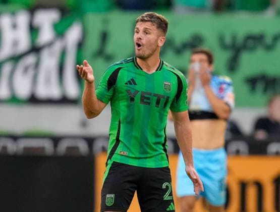 May 7, 2025, Austin, Texas, USA: Austin FC forward DIEGO RUBIO (21) reacts after a play during a US Open Cup match between Austin FC and El Paso Locomotive on May 7, 2025, in Austin, Texas. Austin USA - ZUMAc201 20250507_zap_c201_008 Copyright: xScottxColemanx