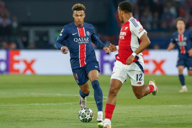 May 7, 2025, Paris, Paris, France: Do siro DOUE of Paris Saint Germain in action during the UEFA Champions League semi-final 2nd leg between Paris Saint Germain and Arsenal at the Parc des Princes Stadium - Paris - France Paris France - ZUMAb253 20250507_zsp_b253_010 Copyright: xLoicxBaratouxx