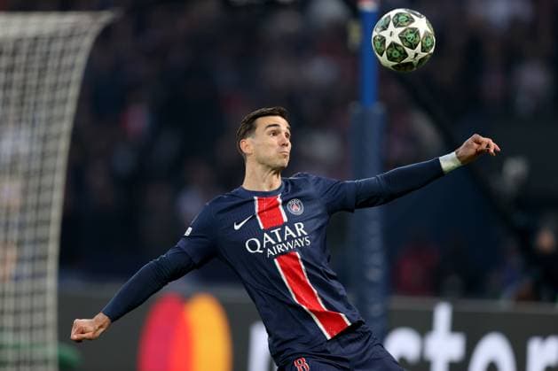 PSG gegen Arsenal UEFA Champions League 07. Mai 2025 Paris UEFA Champions League Paris Saint Germain gegen Arsenal FC Fabian Ruiz von PSG Foto Mark Leech Paris UK  Copyright: xMarkxLeechxOffside