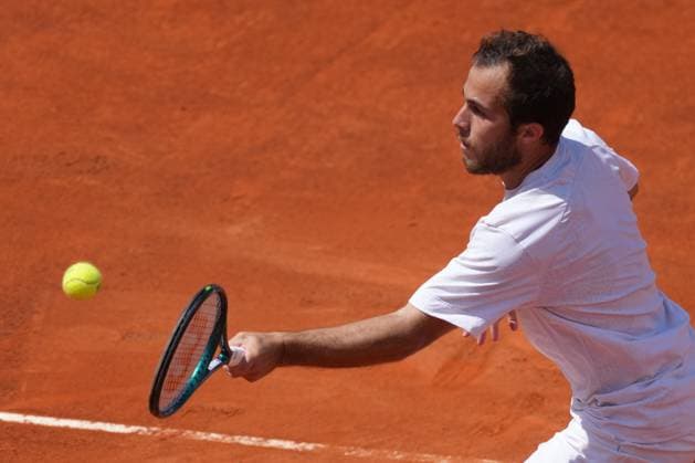 Hugo Gaston of France during the match against Nicolas Jarry of Chile at the Internazionali BNL d Italia 2025 tennis tournament at Foro Italico in Rome, Italy on 5 8, 2025. AntoniettaxBaldassarre