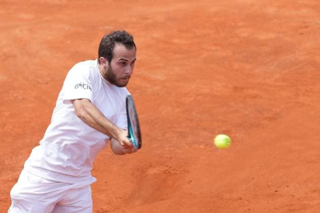 Hugo Gaston of France during the match against Nicolas Jarry of Chile at the Internazionali BNL d Italia 2025 tennis tournament at Foro Italico in Rome, Italy on 5 8, 2025. AntoniettaxBaldassarre