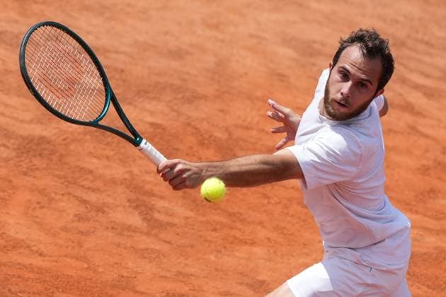Hugo Gaston of France during the match against Nicolas Jarry of Chile at the Internazionali BNL d Italia 2025 tennis tournament at Foro Italico in Rome, Italy on 5 8, 2025. AntoniettaxBaldassarre