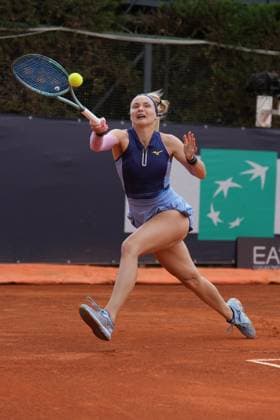 Rebecca Sramkova (SVK) during the 3th round against Jelena Ostapenko (LAT) of the WTA, Tennis Damen Master 1000 Internazionali BNL d™Italia tournament at Foro Italico on May 08, 2025 (Alfredo Falcone LaPresse)  Copyright: xAlfredoxFalcone LaPressex