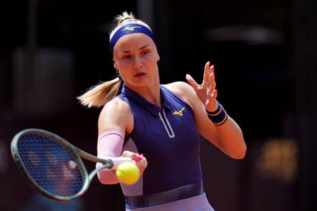 Rebecca Sramkova (SVK) during the 3th round against Jelena Ostapenko (LAT) of the WTA, Tennis Damen Master 1000 Internazionali BNL d™Italia tournament at Foro Italico on May 08, 2025 (Alfredo Falcone LaPresse)  Copyright: xAlfredoxFalcone LaPressex