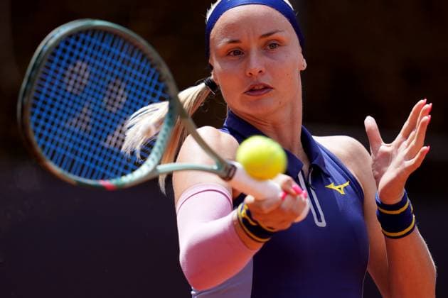 Rebecca Sramkova (SVK) during the 3th round against Jelena Ostapenko (LAT) of the WTA, Tennis Damen Master 1000 Internazionali BNL d™Italia tournament at Foro Italico on May 08, 2025 (Alfredo Falcone LaPresse)  Copyright: xAlfredoxFalcone LaPressex