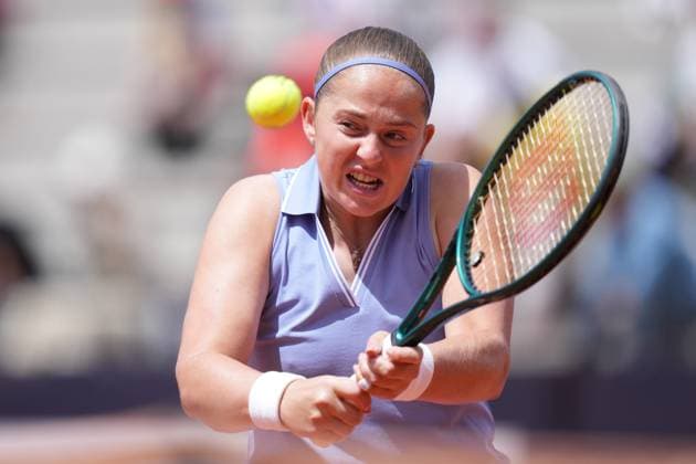 Jelena Ostapenko (LAT) during the 3th round against Rebecca Sramkova (SVK) of the WTA, Tennis Damen Master 1000 Internazionali BNL d™Italia tournament at Foro Italico on May 08, 2025 (Alfredo Falcone LaPresse)  Copyright: xAlfredoxFalcone LaPressex