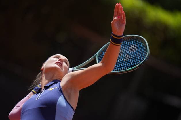 Rebecca Sramkova (SVK) during the 3th round against Jelena Ostapenko (LAT) of the WTA, Tennis Damen Master 1000 Internazionali BNL d™Italia tournament at Foro Italico on May 08, 2025 (Alfredo Falcone LaPresse)  Copyright: xAlfredoxFalcone LaPressex