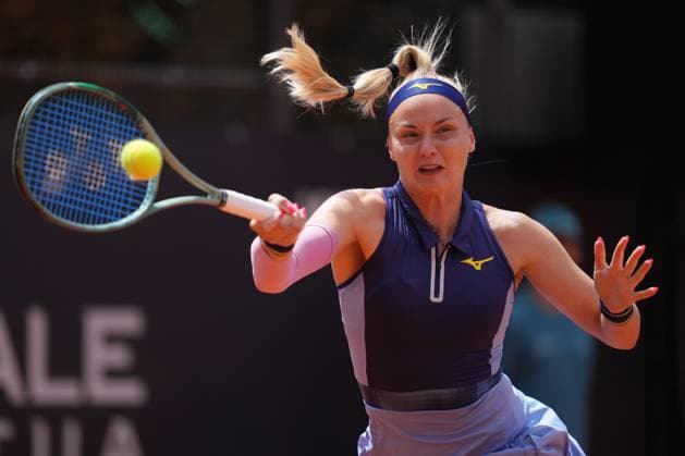 Rebecca Sramkova (SVK) during the 3th round against Jelena Ostapenko (LAT) of the WTA, Tennis Damen Master 1000 Internazionali BNL d™Italia tournament at Foro Italico on May 08, 2025 (Alfredo Falcone LaPresse)  Copyright: xAlfredoxFalcone LaPressex