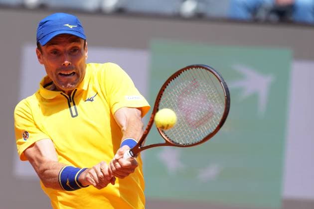 Roberto Bautista Agut (ESP) during the 2th round against Matteo Arnaldi (ITA) of the ATP, Tennis Herren Master 1000 Internazionali BNL d™Italia tournament at Foro Italico on May 08, 2025 (Alfredo Falcone LaPresse)  Copyright: xAlfredoxFalcone LaPressex