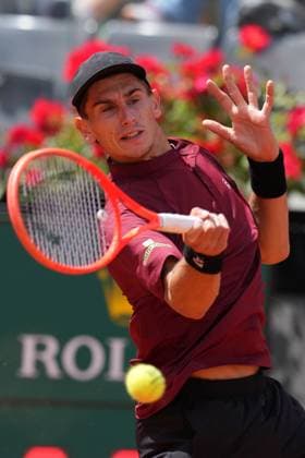 Matteo Arnaldi (ITA) during the 2th round against Roberto Bautista Agut (ESP) of the ATP, Tennis Herren Master 1000 Internazionali BNL d™Italia tournament at Foro Italico on May 08, 2025 (Alfredo Falcone LaPresse)  Copyright: xAlfredoxFalcone LaPressex