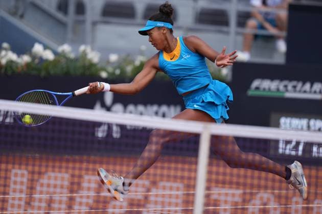 Naomi Osaka (JPN) during the 2th round against Viktorija Golubic (SUI) of the ATP, Tennis Herren Master 1000 Internazionali BNL d™Italia tournament at Foro Italico on May 08, 2025 (Alfredo Falcone LaPresse)  Copyright: xAlfredoxFalcone LaPressex