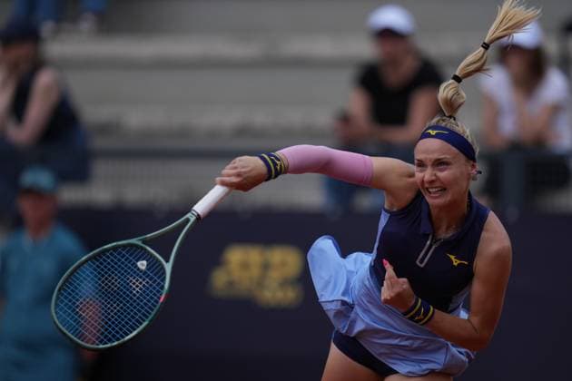 Rebecca Sramkova (SVK) during the 3th round against Jelena Ostapenko (LAT) of the WTA, Tennis Damen Master 1000 Internazionali BNL d™Italia tournament at Foro Italico on May 08, 2025 (Alfredo Falcone LaPresse)  Copyright: xAlfredoxFalcone LaPressex