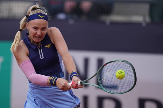 Rebecca Sramkova (SVK) during the 3th round against Jelena Ostapenko (LAT) of the WTA, Tennis Damen Master 1000 Internazionali BNL d™Italia tournament at Foro Italico on May 08, 2025 (Alfredo Falcone LaPresse)  Copyright: xAlfredoxFalcone LaPressex