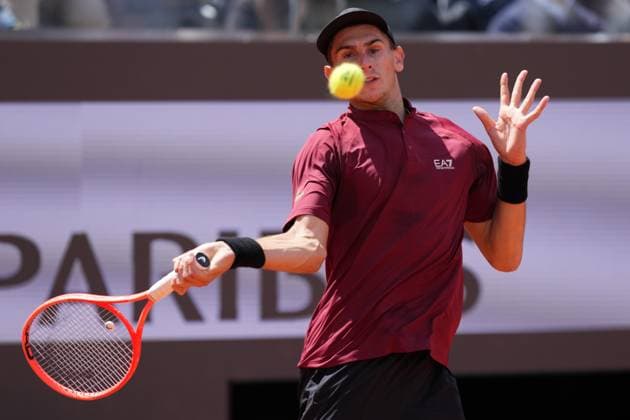 Matteo Arnaldi (ITA) during the 2th round against Roberto Bautista Agut (ESP) of the ATP, Tennis Herren Master 1000 Internazionali BNL d™Italia tournament at Foro Italico on May 08, 2025 (Alfredo Falcone LaPresse)  Copyright: xAlfredoxFalcone LaPressex