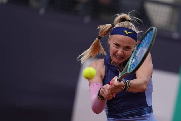 Rebecca Sramkova (SVK) during the 3th round against Jelena Ostapenko (LAT) of the WTA, Tennis Damen Master 1000 Internazionali BNL d™Italia tournament at Foro Italico on May 08, 2025 (Alfredo Falcone LaPresse)  Copyright: xAlfredoxFalcone LaPressex