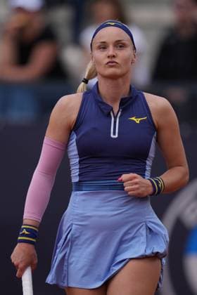 Rebecca Sramkova (SVK) during the 3th round against Jelena Ostapenko (LAT) of the WTA, Tennis Damen Master 1000 Internazionali BNL d™Italia tournament at Foro Italico on May 08, 2025 (Alfredo Falcone LaPresse)  Copyright: xAlfredoxFalcone LaPressex