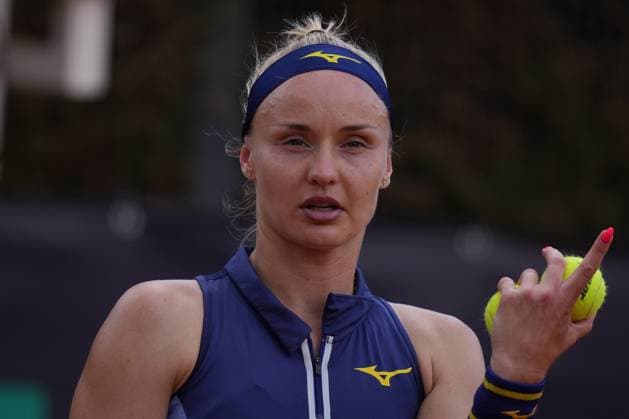Rebecca Sramkova (SVK) during the 3th round against Jelena Ostapenko (LAT) of the WTA, Tennis Damen Master 1000 Internazionali BNL d™Italia tournament at Foro Italico on May 08, 2025 (Alfredo Falcone LaPresse)  Copyright: xAlfredoxFalcone LaPressex